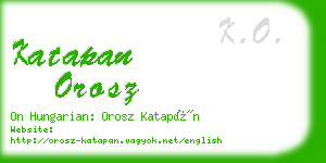 katapan orosz business card